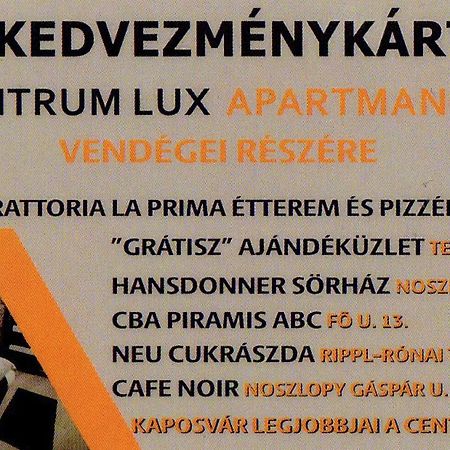 KaposvárCentrum Lux Apartman公寓 外观 照片